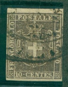 ITALIAN STATE TUSCANY #19 USED PROVISIONAL GOVERNMENT   SCV 462.50 BIN $27.50