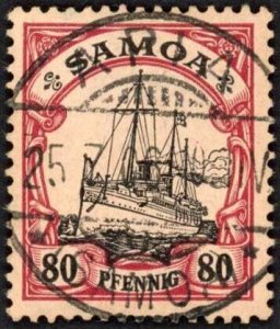 Samoa 1900-01 SG G15 80pf black and carmine on rose VFU cat 37 pounds