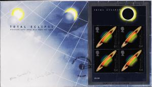 Great Britain. FDC.1999. Solar Eclipse Miniature Sheet. Fine Used