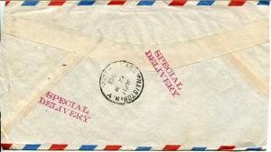 Airmail Special Delivery Mailomat Postage Due Cover 1952  