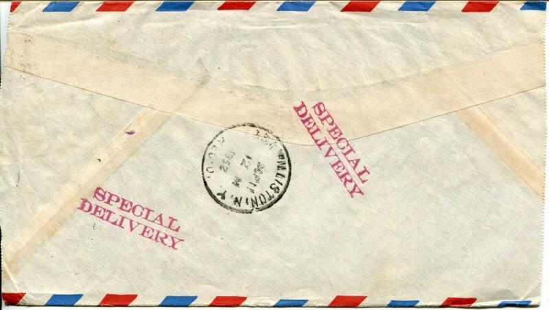 Airmail Special Delivery Mailomat Postage Due Cover 1952  