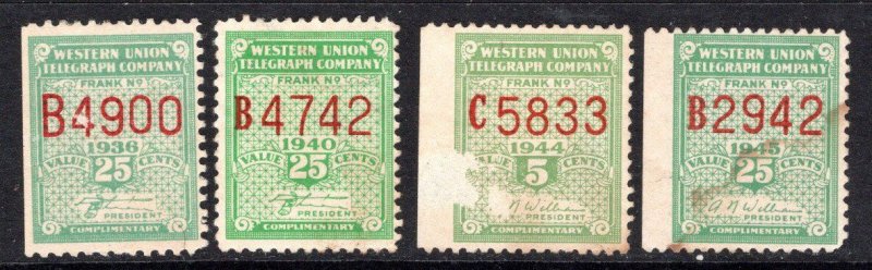 Scott 16T Western Union Telegraph Stamps BOB