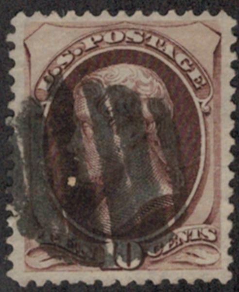 US #161 SCV $85. XF used with cork cancel, 10c with Secret Mark, Very well ce...