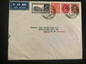 1946 Calcutta India Airmail Phonographic Industry cover to Berlin Germany