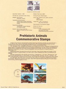 US SP861 Prehistoric Animals Souvenir Page #2425a