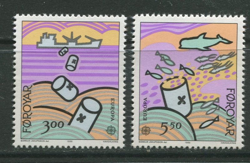 STAMP STATION PERTH Faroe Is.#143-144 Pictorial Definitive Iss. MNH 1986 CV$4.00