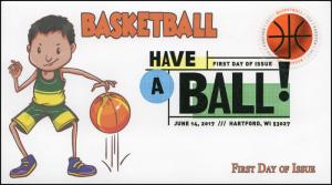 17-149, 2017, Have a Ball, Basketball, Digital Color Postmark, FDC