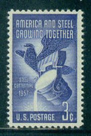 1090 3c Steel Industry Fine MNH Plt/4 UR 25700 E8133