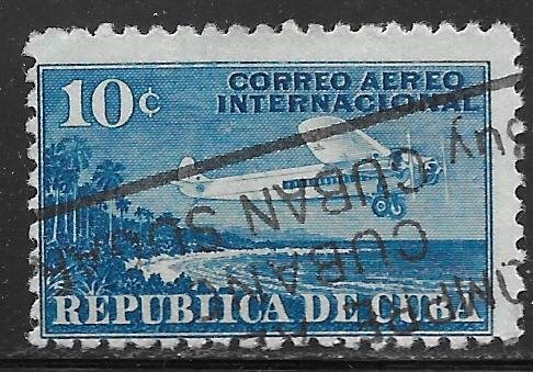 Cuba C5: 10c Airplane and Coast of Cuba, used, F-VF