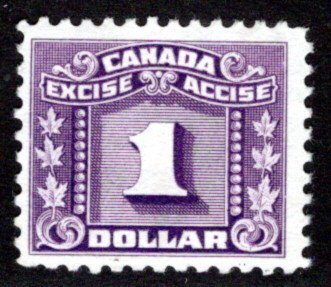 van Dam FX82 - $1 Purple Three Leaf Excise - MNG - Canada Revenue