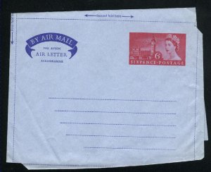 Great Britain 6 D air letter envelop Mint   PD