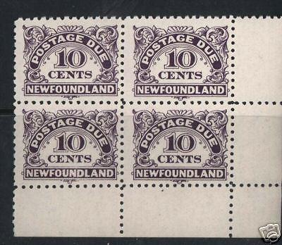 Newfoundland #J6 VF/NH Corner Block