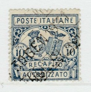 A8P27F27 Italia Italy 1928 Authorized Delivery Stamp 10c Perf 14 used