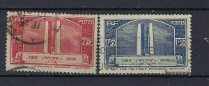 France 311-12 Used 1936 set (an8869)