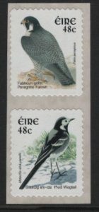 Ireland 2003 MNH Sc 1515a 48c Peregrine falcon, Pied wagtail Coil pair Perf 1...