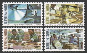 SA-Bophuthatswana 29-32,MNH.Mi 29-32. Factory at Taung,1978.Semi-precious stones