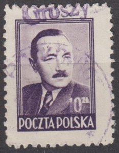 Poland 1950 Groszy overprint on Scott #440 Used