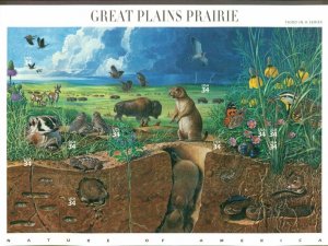 US 2001 Sheet Wildlife of Great Plains Prairie,Sc # 3506,XF MNH**