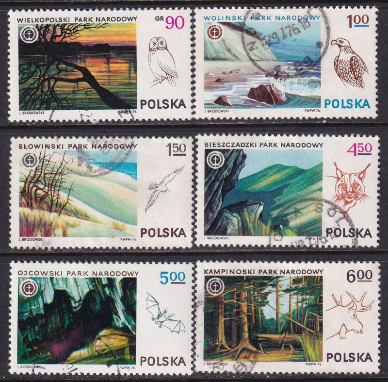 Poland 1976 Sc 2159-64 National Parks Stamp Used