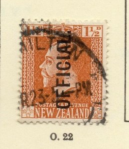 New Zealand Official Issues 1915-34 Issue Fine Used 1.5d. Optd NW-163927