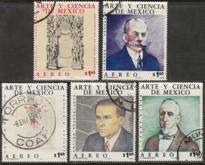 MEXICO C513-C517, Art & Science (Series 5) USED. F-VF. (342)