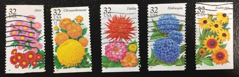 US #2993-2997 Used F/VF - Flowers (Complete Set)