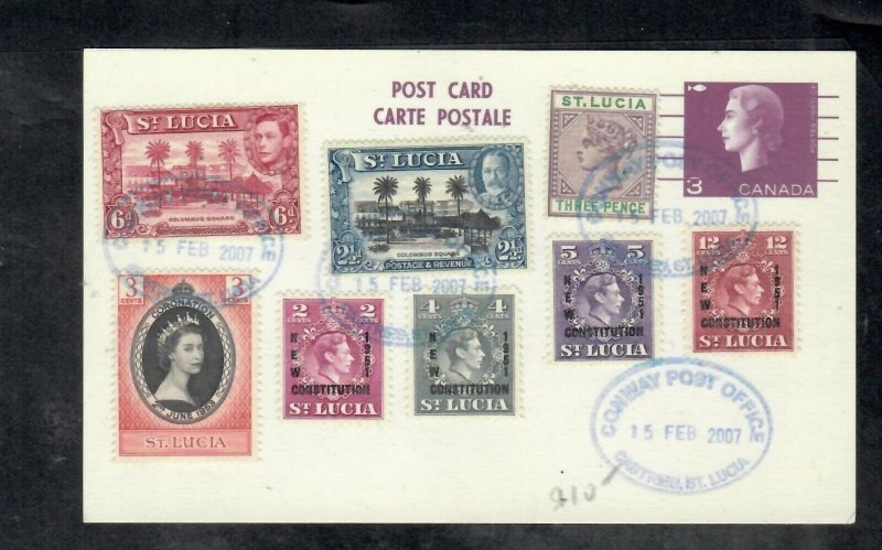ST LUCIA  (P1207BB)  2007 PHILATELIC PSC NOT SENT 8 STAMPS 