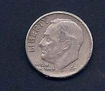 1960D Roosevelt Dime, PBS Stamps Coin Liquidation