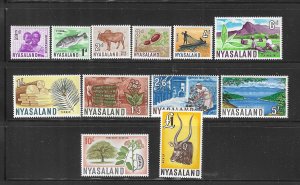 NYASALAND SCOTT #123-134 1964 PICTORIALS - MINT NEVER HINGED