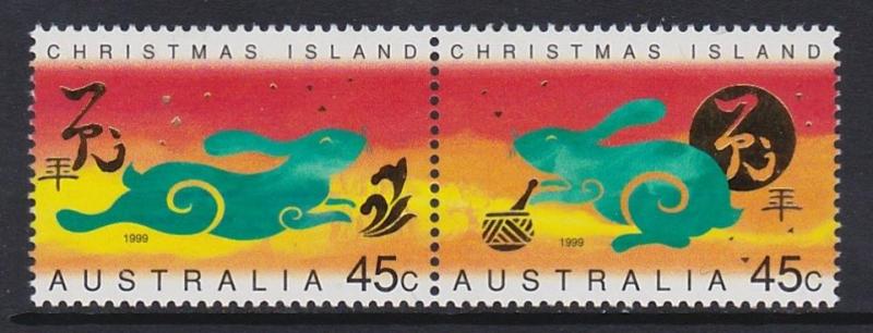 417a Christmas Island 1999 Year of the Rabbit MNH
