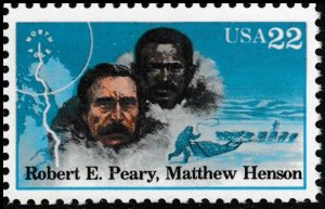 US 2223 Arctic Explorers Robert E Peary Matthew Henson 22c single MNH 1996