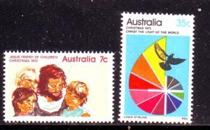 Australia  Sc 539-0 1972 Christmas stamp set mint NH