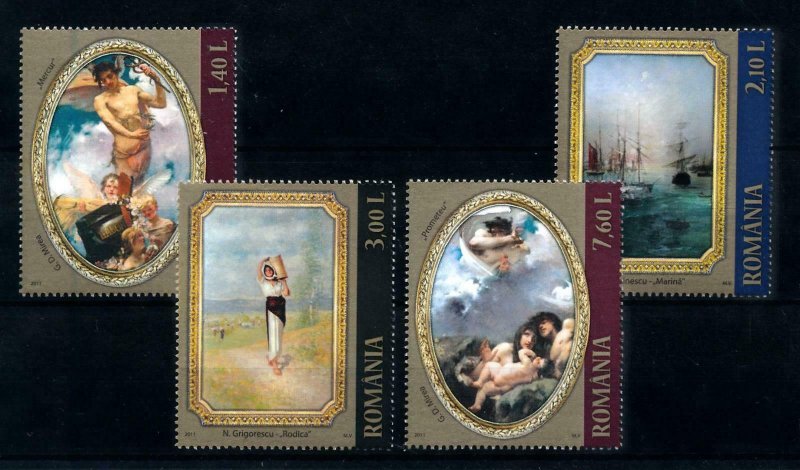 [101173] Romania 2011 Paintings Mirea Voinescu Grigorescu  MNH