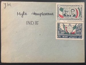 1957, Visit of President Gronich of Italia on Envelope