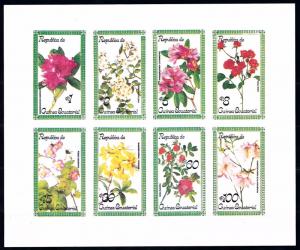 [66905] Equatorial Guinea Local Issue  Flora Flowers Blumen Imperf. Sheet MNH