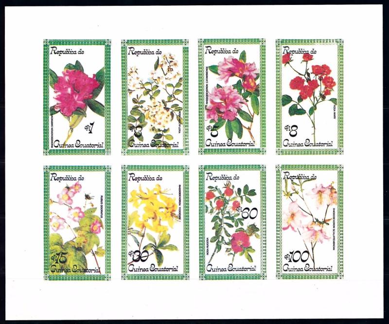 [66905] Equatorial Guinea Local Issue  Flora Flowers Blumen Imperf. Sheet MNH