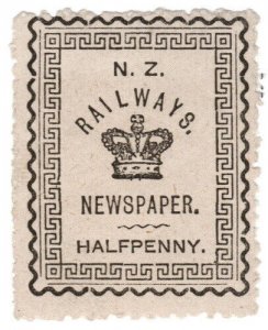 (I.B) New Zealand Railways : Newspaper Stamp ½d