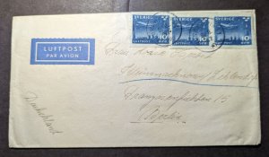 1937 Sweden Airmail Cover Norrkoping to Berlin Germany
