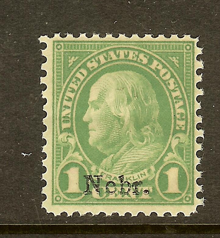 United States, Scott #669, 1c Nebraska Overprint, MNH