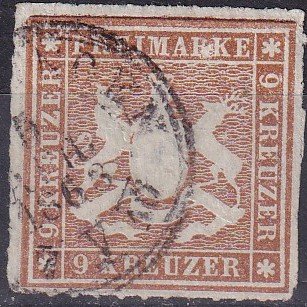 Wurttemberg #45a  F-VF  Used  CV $80.00 (Z9460)