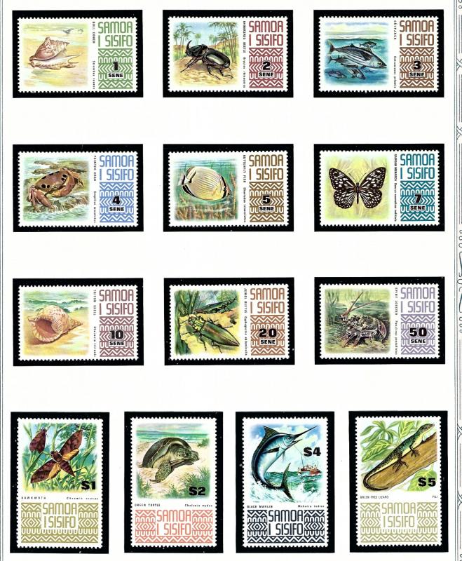 Samoa 369-78C MNH 1972-75 Various Wildlife