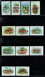 ST. KITTS SC# O29-40 FVF/MNH