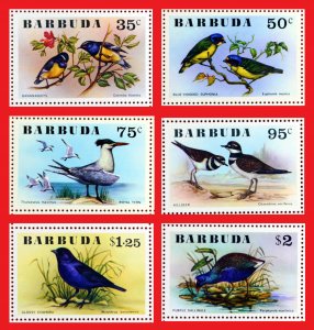 ZAYIX - 1976 Barbuda 238-243 MNH - Birds / Flowers