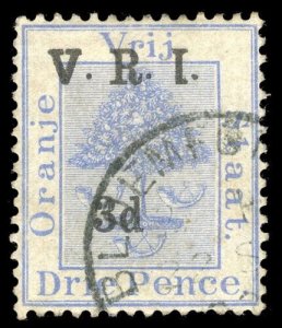 Orange Free State 1900 3d on 3d INVERTED 1 FOR I variety VFU. SG 128a.