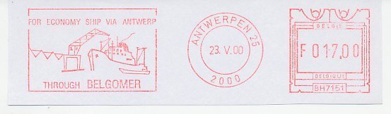 Meter cut Belgium 2000 Ship - Port of Antwerp