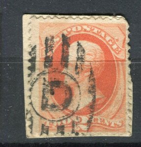 USA; 1870s early classic Jackson 2c. issue used Shade + Postmark, Letter D