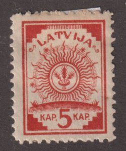 Latvia 2 Arms - No German Map 1918