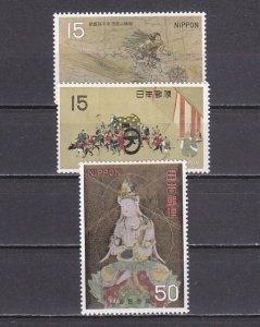 Japan, Scott cat. 951-953. National Treasures issues. VLH. ^