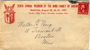 United States Massachusetts Acushnet Sta. Bedford 1921 numeral duplex  1907-1...