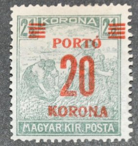 DYNAMITE Stamps: Hungary Scott #J85 – MINT hr